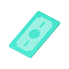 Money dollar currency exchange financial banking salary savings investment 3d icon realistic vector