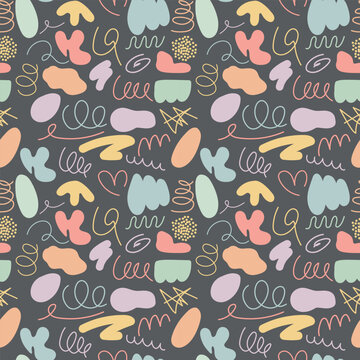 Doodle spring spot color pattern