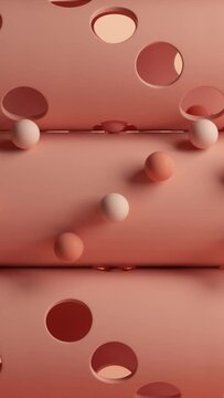 Vertical loop ball and hole machine. Satisfying video.