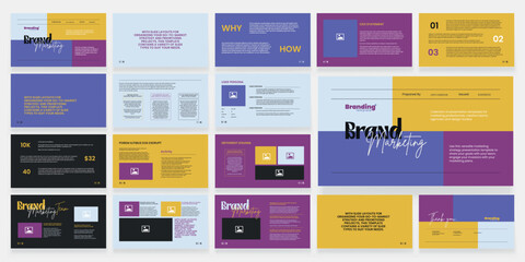 Brand Marketing template Presentation design Studio Pitch Deck