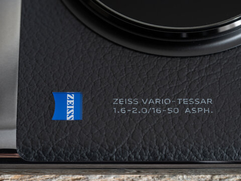 Galati, Romania - March 10, 2023: Recently launched vivo X90 Pro smartphone with triple 1 inch cameraa on the back with laser focus. Vivo brand on the back