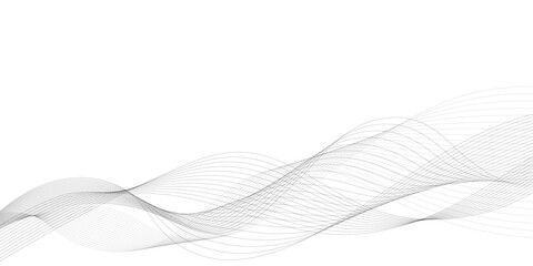 Abstract wave digital element for design. Curved wavy line design element 