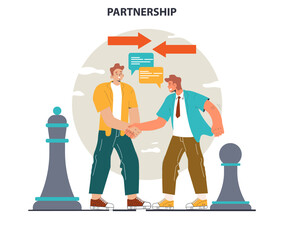 Partnership. Agreement on collaboration and teamwork. Office