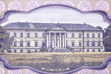 Manor house in Dolna Krupa from money - obrazy, fototapety, plakaty