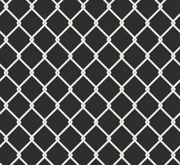 Chain fence texture vector isolated. Background illustration, seamless pattern. Metal grid. Concept of security and protection.