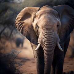 Fototapeta na wymiar Beautiful elephant 
