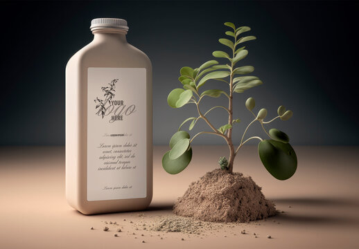 Botanical Container Mockup