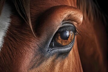 Close-up of Horse's Eye | AI Generated