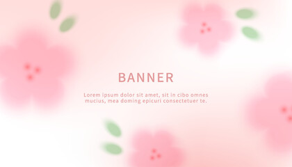 Pink gradient blur flower background.