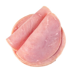 pork ham slices on transparent background. png file