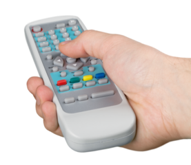 Hand Using a Remote Control