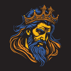 Crown of King Mascot Logo Design Illustration For Esport