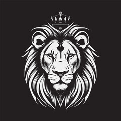 minimalist lion logo vector illustration
