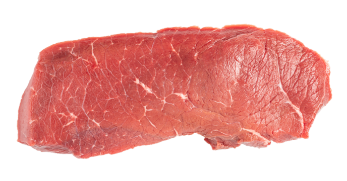 raw meat on transparent background. png file