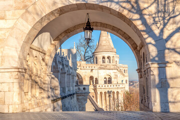  Arch Gallery in Fisherman Bastion, Budapest, Hungary