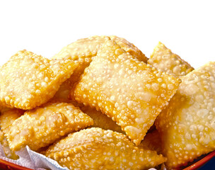 Pastel, Brazilian snack, Traditional Brazilian pastry .