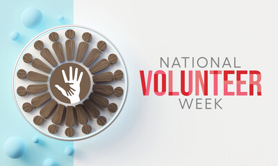 National Volunteer week is observed every year in April, to honoring all of the volunteers in our communities as well as encouraging volunteerism throughout the week. 3D Rendering