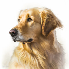 Image of golden retriever dog. Generative AI.