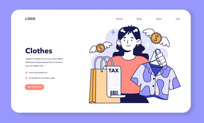 Family budgeting web banner or landing page. Personal currency balance