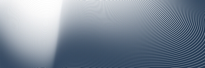 Black lines in 3D perspective vector abstract background, single color dynamic linear minimal design, wave lied pattern in dimensional and movement.