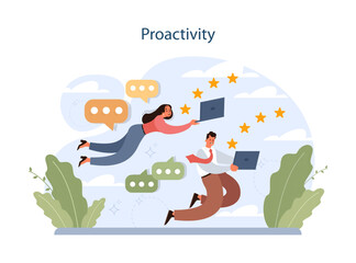 Proactivity. Human resources manager soft skills. HR agent competencies