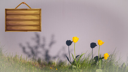 easter flower with billboard
