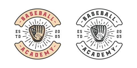 Vintage retro baseball sport emblem, logo, badge, label. mark, poster or print. Monochrome Graphic Art. Vector Illustration.
