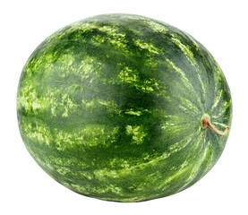 Ripe watermelon isolated on transparent background