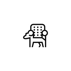 Armchair and mountain sheep. Logo combination design.