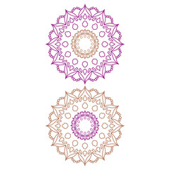 Creative Ornamental Mandalas isolated on White