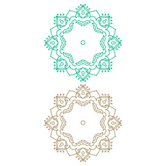 Creative Ornamental Mandalas isolated on White