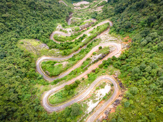 Ma Pi Leng pass. This is the most dangerous pass in Vietnam with winding road through the mountains