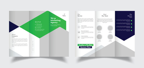Corporate Business Trifold Brochure Design, Company Profile Brochure