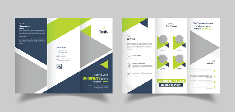 Corporate Business Trifold Brochure Design, Company Profile Brochure