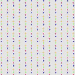 cross, plus seamless pattern symbol colorful on gray background design for carpet, wallpaper, garment, wrap, fabric, cover, etc.