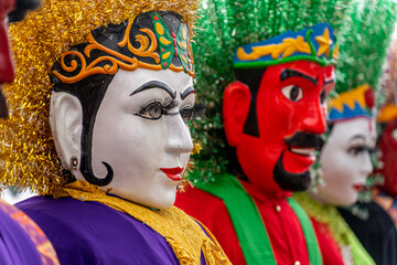 Ondel-ondel is a large puppet figure featured in Betawi folk performance of Jakarta, Indonesia. Ondel-ondel is an icon of Jakarta. Ondel-ondel are utilized for livening up festivals or for welcoming g