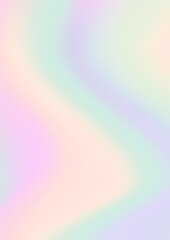 Abstract soft vector holographic foilvgradient background for web, packaging, poster, billboard, advertisement, cover, brochure, wallpaper Pastel smooth multicolor texture. Pink, purple, blue colors