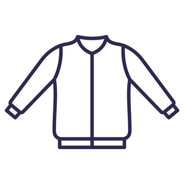 recommend clip art: bomber jacket line icon on white