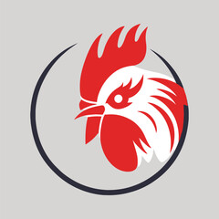 Rooster Logo Vector Template Design minimalist