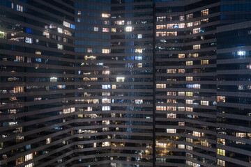 Dichte Bebauung und Gebäude in Hong Kong 