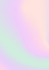 Abstract soft vector holographic foilvgradient background for web, packaging, poster, billboard, advertisement, cover, brochure, wallpaper Pastel smooth multicolor texture. Pink, purple, blue colors