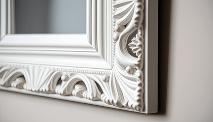 AI Generative Illustration of a Creative Photo of Detail of a Column in a Photo Frame 