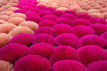 Traditional incense making village Ung Hoa, Hanoi, Vietnam - Traditional village workers of Ung Hoa...