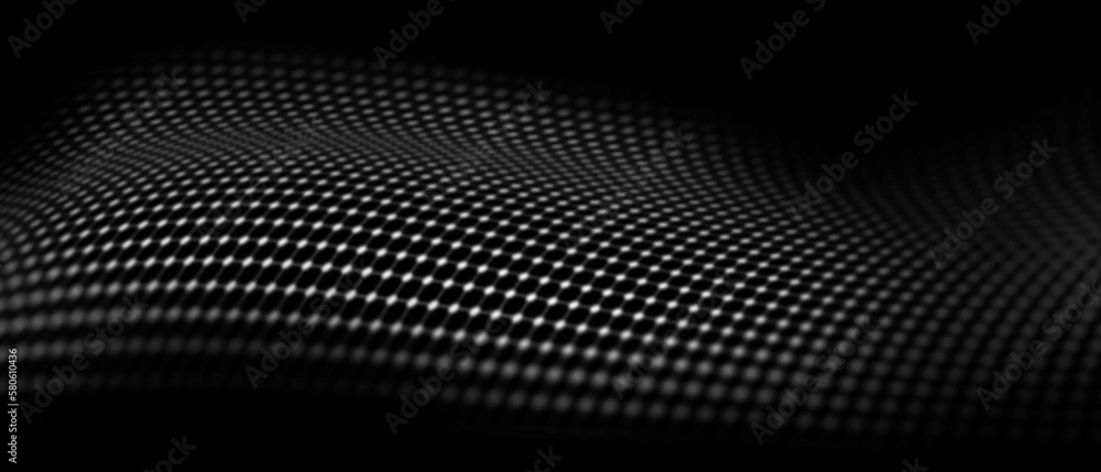 Aufkleber data technology illustration. abstract futuristic background. wave with connecting dots and lines on