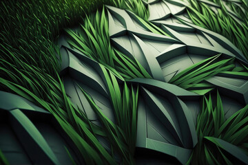 Grass pattern, generative ai