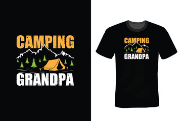 Camping Grandpa, Camping T shirt design, vintage, typography