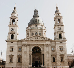 Fototapeta premium Budapest, Hungary - February 15 2023: Saint Stephen Basilica in Budapest