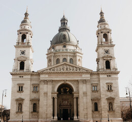 Budapest, Hungary - February 15 2023: Saint Stephen Basilica in Budapest
