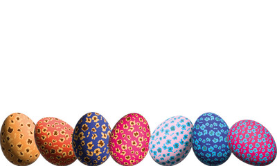 leopard cheetah print fur easter eggs