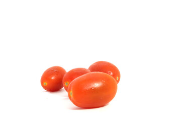 tomatoes isolated on white background. tomatoes on a white background. set of cherry tomatoes on white background.